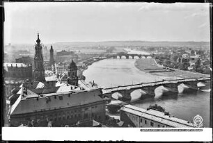 Dresden, Ständehaus, Katholische Hofkirche und Augustusbrücke
