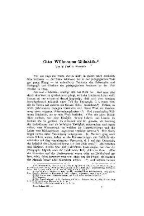 Otto Willmanns Didaktik