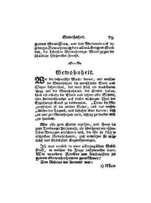 Gewohnheit