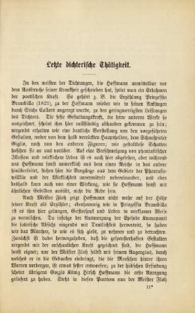 Letzte dichterische Tätigkeit