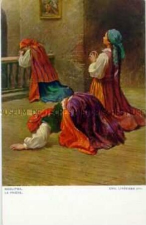 Betende Frauen in polnischer Tracht
