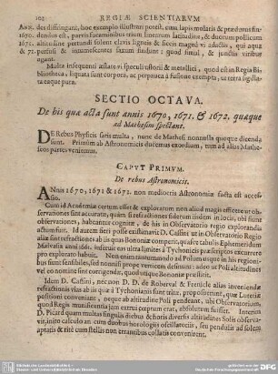Sectio Octava