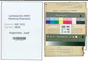 Entnazifizierung Josef Kagermeier , geb. 08.03.1902 (Technischer Angestellter)