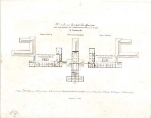 Stengel, Georg von; Kaufbeuren; Kreisirrenanstalt - Grundriss 2. OG