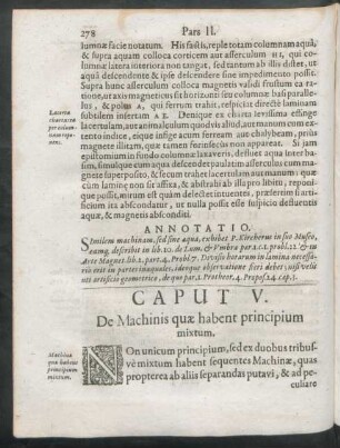 Caput V. De Machinis quae habent principum mixtum.