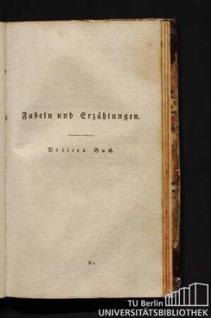 Fabeln und Erzählungen. Drittes Buch.