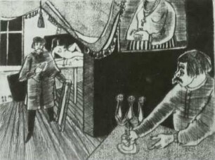 Illustration zum Zyklus 'Das Bildnis' von N.W.Gogol
