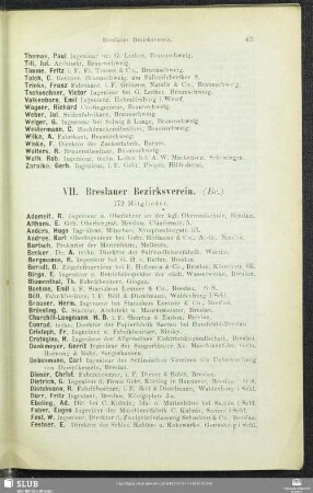 VII. Breslauer Bezirksverein.