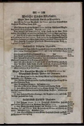 Weltlicher Fürsten Abgesandte