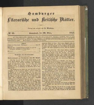 No. 23. 20. März 1852