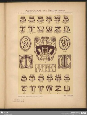 Dekorationen [Allgemein, Schilder], Embleme [Brauer], Namen als Monogramm