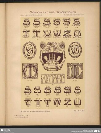 Dekorationen [Allgemein, Schilder], Embleme [Brauer], Namen als Monogramm