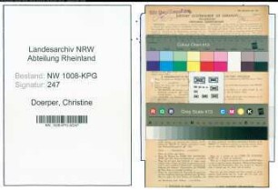 Entnazifizierung Christine Doerper , geb. 25.07.1907 (Kaufm.Angestellte)