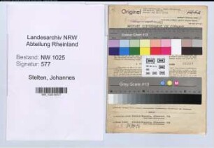 Entnazifizierung Johannes Stelten , geb. 30.03.1904 (Kaufmann)