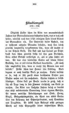 Studienzeit (1721 - 1728)
