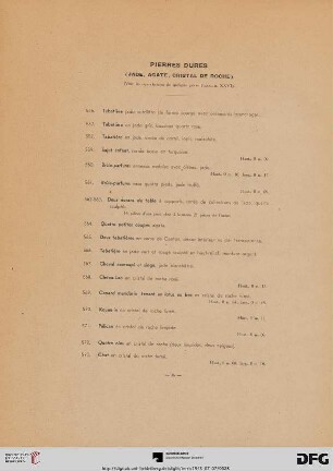 Pierres dures (Nr. 556-580)