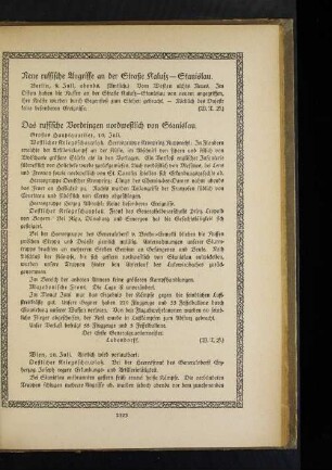 Das russische Vordringen nordwestlich von Stanislau.