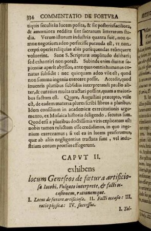 Caput II. exhibens locum Geneseos de foetura artificiosa Iacobi, Vulgato interprete, & facti occasionem, rationemque