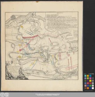 Plan De la Battaille de Reichertswerben : Entre l'armee Prussienne commandé par le Roi, et celle des alliees commandé par les Princes de Hildbourghausen et de Soubise donnée le 5me: Nov: 1757