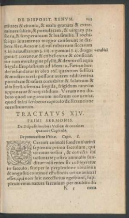 Tractatus XIV. Primi Sermonis.