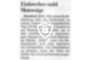 Einbrecher stahl Motorsäge