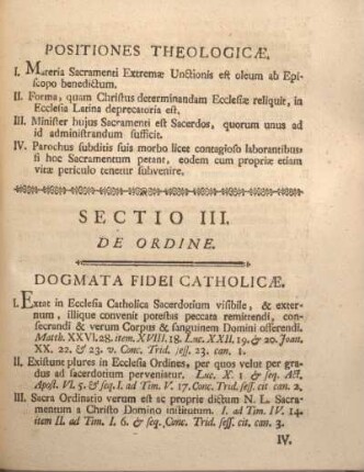 Sectio III. De ordine.