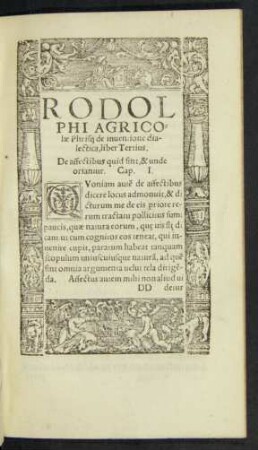 Rodolphi Agricolae Phrisii de inventione dialectica, liber Tertius.