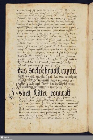 das sechzehenntt capitel sagtt wie gott ain gluck gab