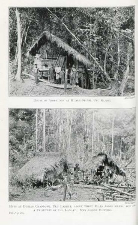 House of Aborigines at Kuala Seleh, Ulu Klang. Huts at Durian Chandong, Ulu Langat, ...
