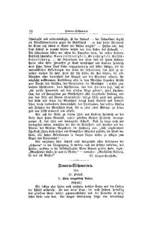 Frauen-Silhouetten : 7. Kein vergeblich Leben ; (Schluß)
