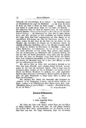 Frauen-Silhouetten : 7. Kein vergeblich Leben ; (Schluß)