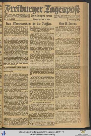 Nr. 116-144 (Mai 1922)