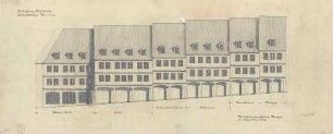 Wiederaufbau Siegen 1947-1950: Wiederaufbau Siegen zwischen 1947-1950, Nr. 43, Bebauung Löhrstraße - Ansichtsskizze