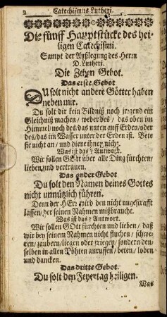 Die fünff Hauptstücke des heiligen Catechismi.
