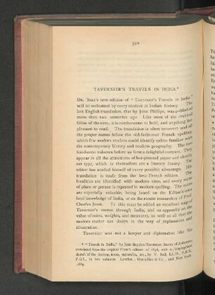 Tavernier´s Travels in India.