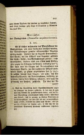 Vorrücken der Nachtgleichen (Praecessio aequinoctiorum)