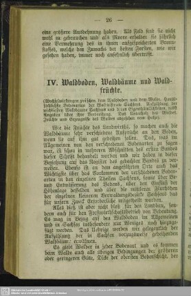 IV. Waldboden, Waldbäume und Waldfrüchte