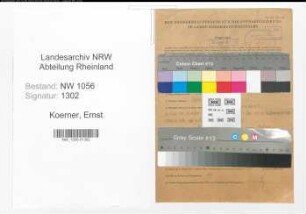 Entnazifizierung Ernst Koerner , geb. 18.01.1893 (Arbeiter)
