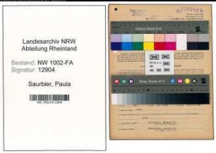 Entnazifizierung Paula Saurbier, geb. 05.04.1895 (Haendlerin)