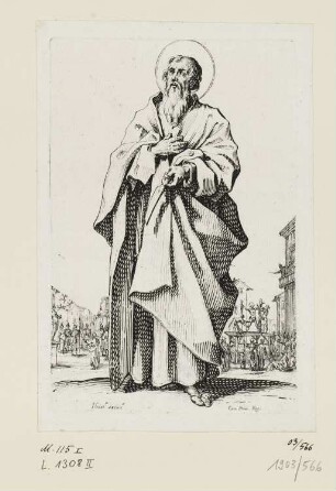 Heiliger Bartholomäus, Blatt 9 der Folge: "Salvatoris Beatæ Mariæ Virginis Sancotrum Apostolorum Icones"