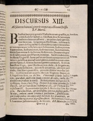 93-97, Discursus XIII
