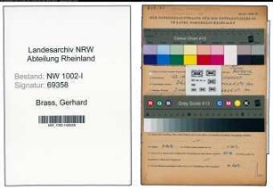 Entnazifizierung Gerhard Brass , geb. 23.10.1906 (Schlosser)