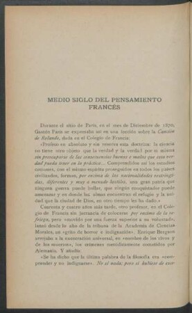 Medio siglo del pensamiento francés