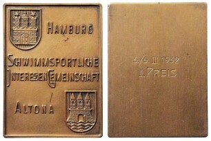 Preismedaille der Schwimmsportlichen Interessen-Gemeinschaft Hamburg-Altona