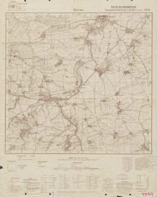 4744 Oschatz, Topographische Karte 1:25000 (4cm - Karte)
