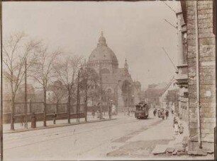 Blick von Süd auf die Synagoge. Dortmund, Am Hiltropwall