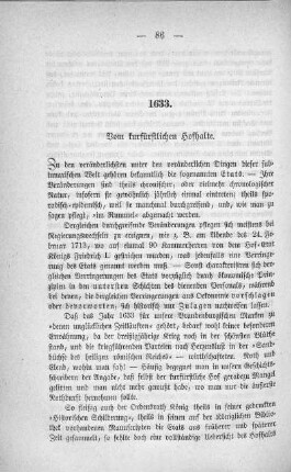 1633. Vom kurfürstlichen Hofhalte