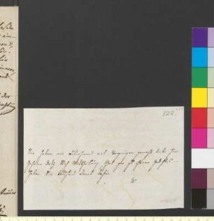Brief von Wolfskeel von und zu Reichenberg (Fritsch), Henriette Albertine Antonie von an Goethe, Johann Wolfgang von