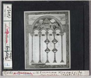 München, Bayerische Staatsbibliothek: CLM 14000, Kanontafel