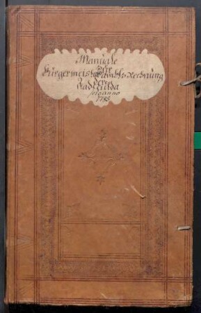 IX A 1 - Alte Stadtrechnungen (1785 - 1786)